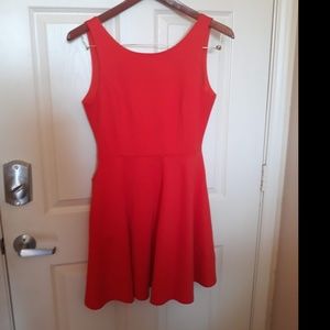 Hot Red Mini Dress w/ open back